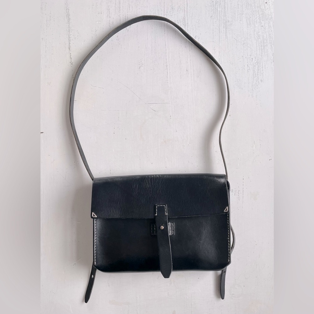 MADEWELL Dover Black Leather Bag Satchel Crossbody